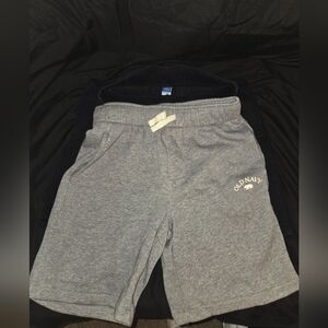 2 Pack Old Navy Fleece Jogger Black/Light Gray Kids Shorts